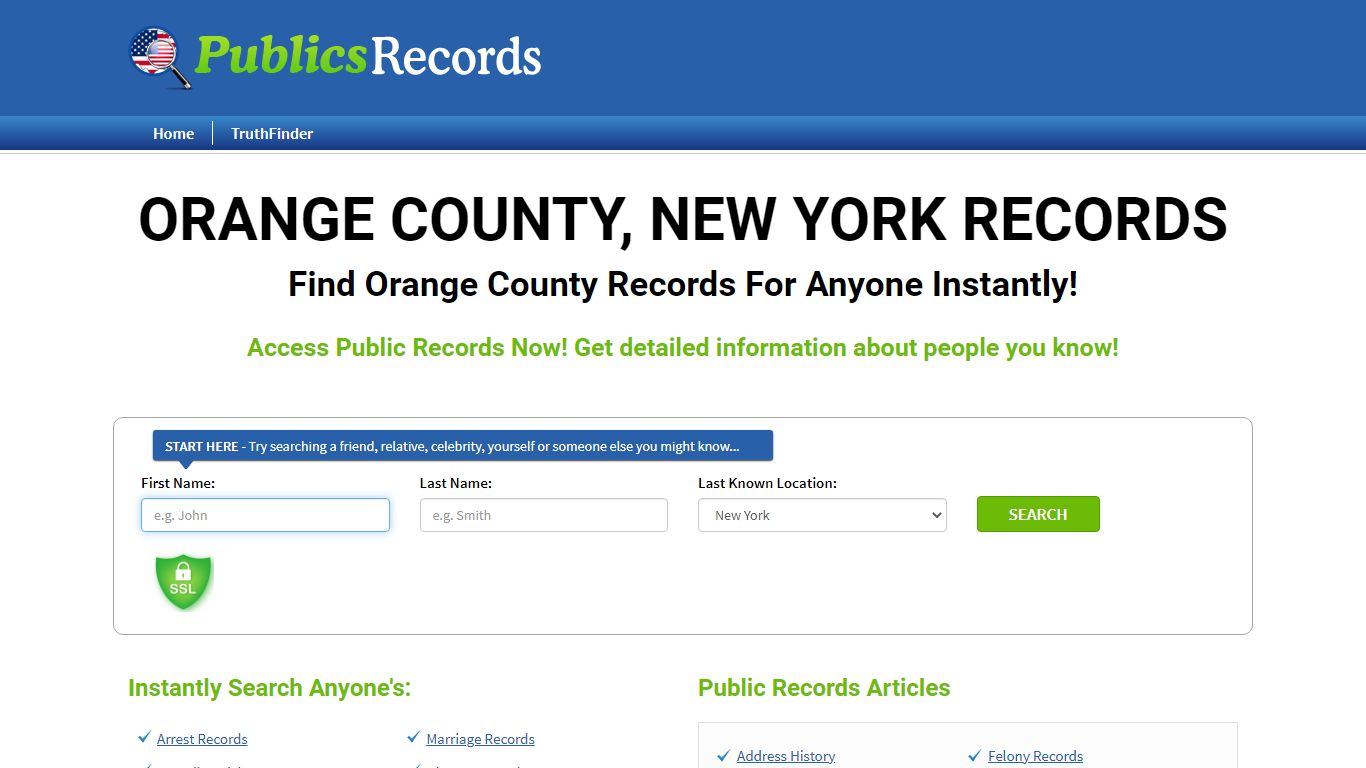 Find Orange County, New York Records!